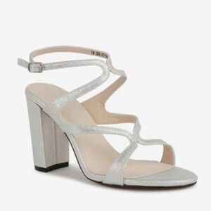 Benjamin Walk Touch Ups Silver Strappy Heels Shiloh